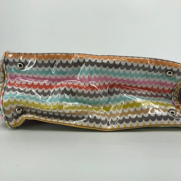 White and Orange Striped Messenger Baby Bag | New With Tags - Picture 2 of 8